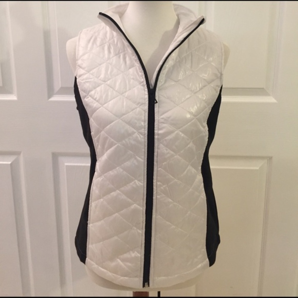 Quilted White Vest